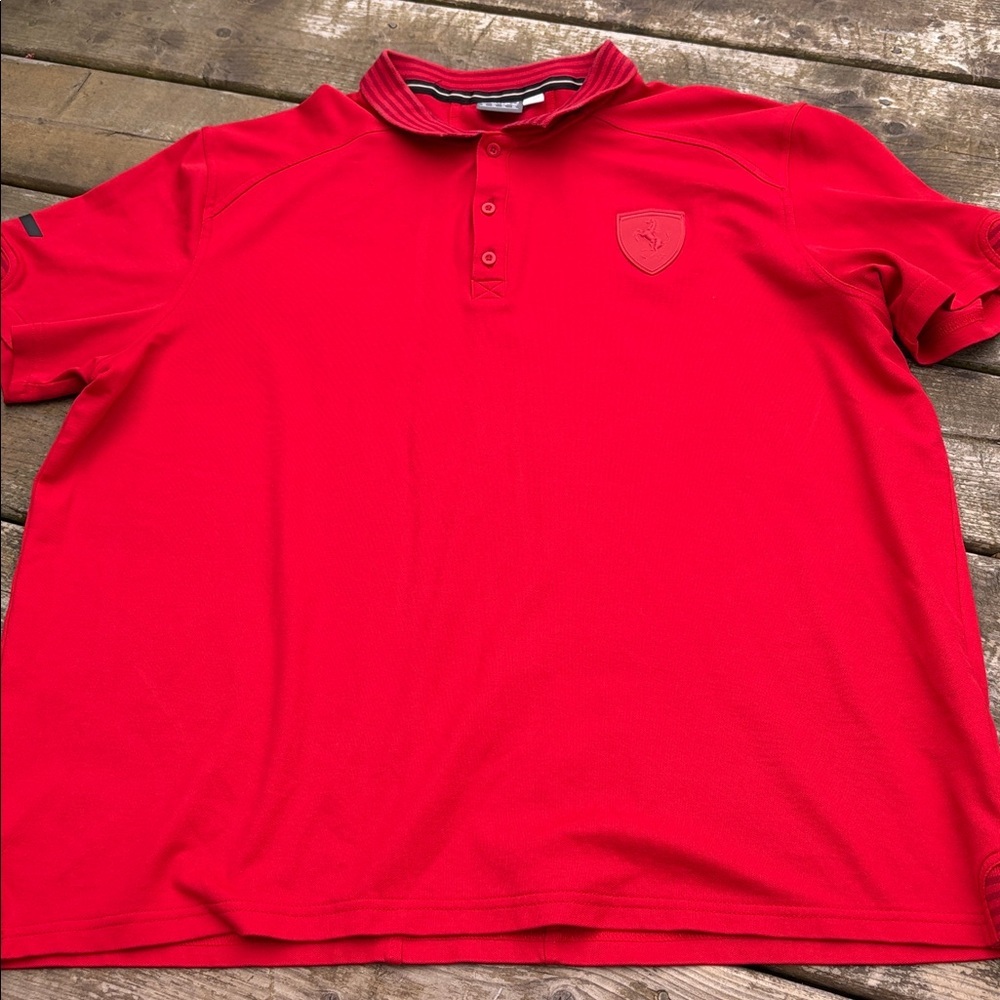 Puma F1 Ferrari Red Polo Shirt size XL